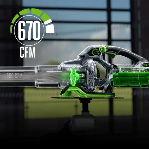 EGO POWER+ Leaf Blower, Cordless Electric 670 CFM, Includes 56V 4.0Ah Battery and Charger - LB6703 - Image 9
