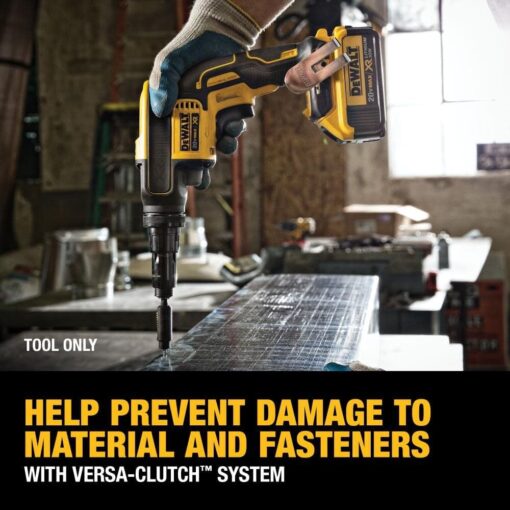 DEWALT 20V MAX XR Screw Gun, Versa-Clutch, Adjustable Torque, Tool Only (DCF622B) - Image 4