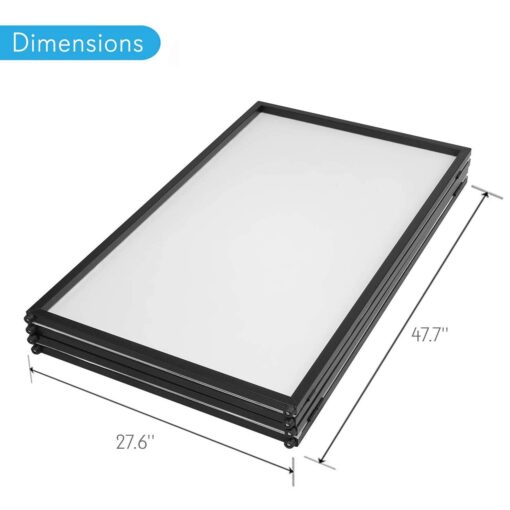 Pyle DJ Booth Foldable Cover Screen - Portable Event Facade Front Board Video Light Projector Display Scrim Panel with Folding Steel Frame Panel Stand, Stretchable Lycra Spandex - PDJFAC10 (White) - Image 9