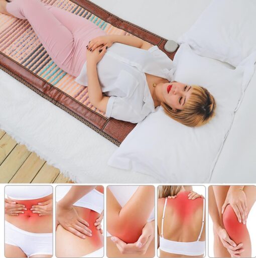PHYMAT Far Infrared Heating Pad for Back - Infrared Mat Full Body - Amethyst Mat - Bio Crystal Mat - 5 Color Natural Gemstones Heating Pad with Overheat Protection and Auto Off Function(67"x27") - Image 8