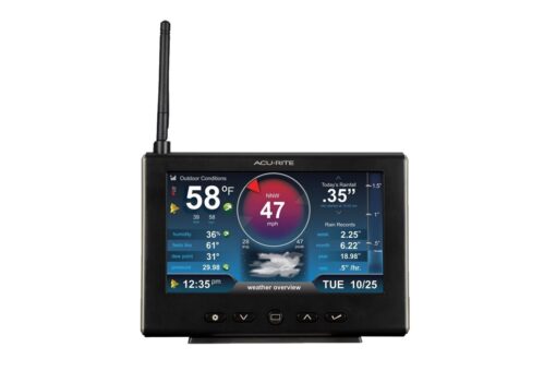 AcuRite Iris Weather Station with Rain Gauge and Wind Speed/Direction, Indoor Outdoor Thermometer Wireless Outdoor Sensor for Temperature and Humidity, and HD Display with Built-In Barometer (01535M) - Image 6