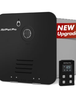 RV Tankless Water Heater Propane Gas, RVPart Pro, with 15"x15" Black Door and Remote Controller, DC 12V, 7×24 Technical Support, High Altitude, Easy Installation, Compatible with All RVs,GT60,Black