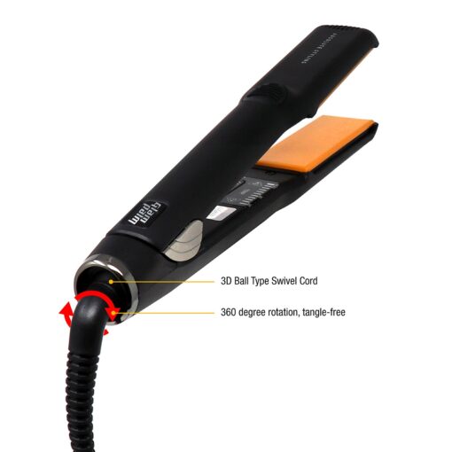 GlamPalm GlamPalm Flat Iron, 1 1/4" Hair Straightener with Digital LCD. Classic Ceramic Coated Plates with Adjustable Temperature Straightens & Curls for Smooth and Silky Hairstyle. Heats Up - Image 5