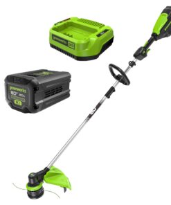 Greenworks 80V 16" Brushless Cordless String Trimmer, 2.0Ah Battery and Charger Included