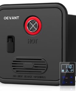 OEVANT RV Tankless Water Heater,55,000 BTU RV Instant Water Heater with Remote Controller,16x16 inch Door＆Front Water Outlet,Propane Gas, DC 12V, CSA Certificated, Compatible with All RVs-Black