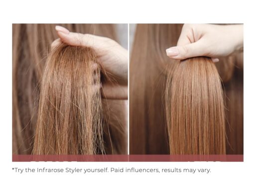 SRI Infrarose Titanium Styler – Professional Flat Iron with Floating Plates to Reduce Pulling – Hair Straightener for Curly, Damaged, Fine Hair, All Hair Types – Durable Design. - Image 2