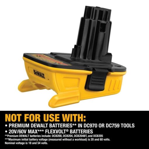 DEWALT 20V MAX Battery Adapter Kit, 18V to 20V, 2 Batteries and Charger Included (DCA2203C) - Image 3