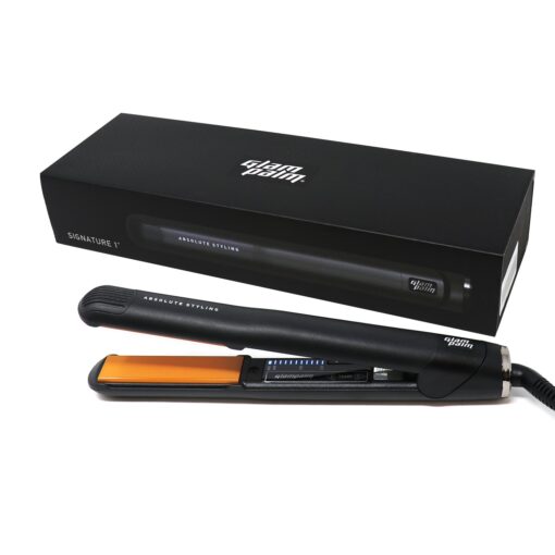 Glampalm Ceramic Flat Iron Hair Straightener, Korea No.1 Salon Haircare Tool, 11 Heat Settings 220°- 450°, Styling Iron 25s Heat Up and 1" Floating Plates, 3D Swivel Cord & Universal Voltage (GP201) - Image 2