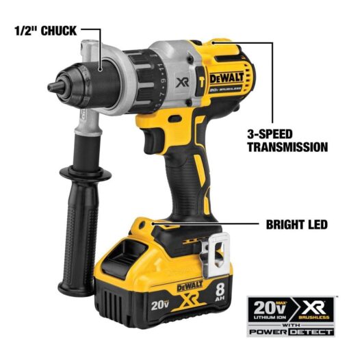 DEWALT 20V MAX XR Cordless Drill Combo Kit, Hammer Drill & Impact Driver with Battery and Charger Included, Power Detect Technology (DCK299D1W1) - Image 8