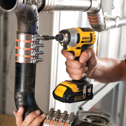 DEWALT - DEWDCF885C2 20V MAX Cordless Drill Impact Driver Kit, 1/4-Inch (DCF885C2) yellow/black - Image 6