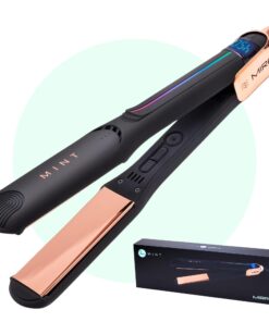 Professional Series MIRA Titanium Flat Iron Hair Straightener for Thick & Fine Hair | Powerful Single-Pass Straightening Iron | Straightener & Curling Iron in One | 1 1/4 Inch Wide Flat Iron by MINT
