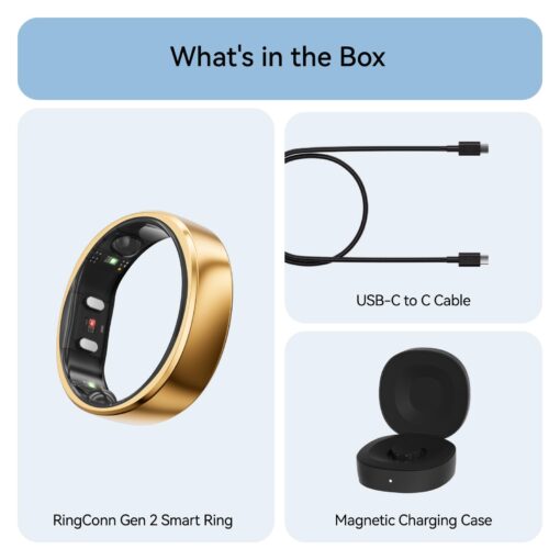 RingConn Gen 2, World’s First Smart Ring with Sleep Apnea Monitoring, No APP Subscription, 12-Day Battery Life, Stress/Heart Rate/Women's Health Tracker, Android & iOS Compatible (Rose Gold, Size 10) - Image 2