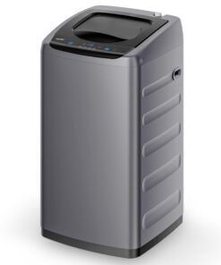 Comfee Portable Washing Machine, 0.9 cu.ft Compact Washer With LED Display, 5 Wash Cycles, 2 Built-in Rollers, Space Saving Full-Automatic Washer