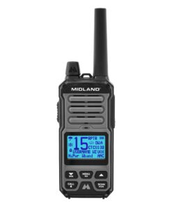 Midland GXT67 PRO GMRS Radio - Two-Way Midland Walkie Talkie - Repeater Capable, IP67 Waterproof, Active Noise Canceling, Hands-Free Operation, 99 Channels, 16-Hour Battery