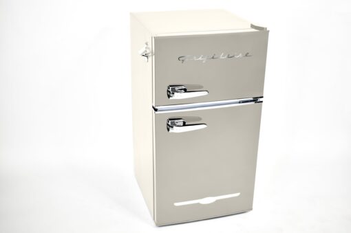 Frigidaire EFR840-Cream EFR840 Retro Mini Fridge with Freezer & Side Bottle Opener-Small 2 Door Refrigerator for Office Bar or College Dorm Room-3.1 Cu Ft – 19”"D x 20.5" W x 33.5" H (Cream) - Image 3
