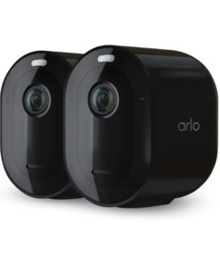 Arlo Pro 5S 2K Spotlight Camera - 2 Pack - Security Cameras Wireless Outdoor, Dual Band Wi-Fi, Color Night Vision, 2-Way Audio, Home Security Cameras, Home Improvement, Black – VMC4260B