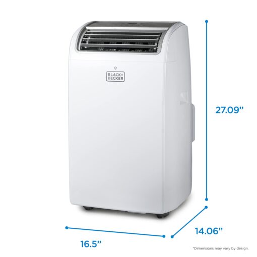 BLACK+DECKER 12,000 BTU Portable Air Conditioner up to 550 Sq. with Remote Control, White - Image 2