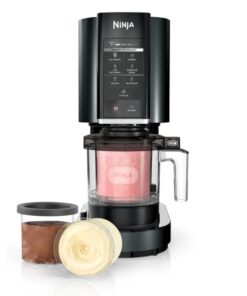 Ninja CREAMi Ice Cream, Sorbet, Milkshake Maker + 3 CREAMi Pints, Black
