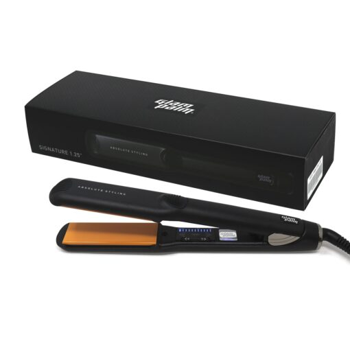 GlamPalm GlamPalm Flat Iron, 1 1/4" Hair Straightener with Digital LCD. Classic Ceramic Coated Plates with Adjustable Temperature Straightens & Curls for Smooth and Silky Hairstyle. Heats Up - Image 2