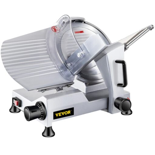 VEVOR Commercial Meat Slicer, 12 inch Electric Food Slicer, Semi-Auto 320W Stainless Steel Deli Meat Slicer, Adjustable Thickness for Meat,Cheese,Veggies Ham Fruit (12IN-320W) - Image 3