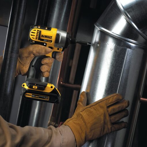 DEWALT - DEWDCF885C2 20V MAX Cordless Drill Impact Driver Kit, 1/4-Inch (DCF885C2) yellow/black - Image 2