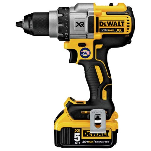 DEWALT 20V MAX XR Brushless Drill/Driver 3-Speed, Premium 5.0Ah Kit, Cordless (DCD991P2) - Image 7