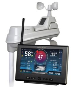 AcuRite Iris Weather Station with Rain Gauge and Wind Speed/Direction, Indoor Outdoor Thermometer Wireless Outdoor Sensor for Temperature and Humidity, and HD Display with Built-In Barometer (01535M)