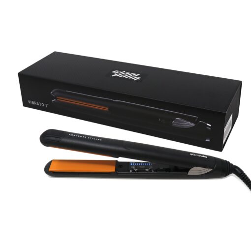 Glampalm Ceramic Flat Iron Hair Straightener, 140°-450° Degree, 25 Sec Heat Up. 11 Heat Settings Vibrato 1" Styling Iron. Korean No.1 Salon Haircare Tool, 3D Swivel Cord (GP225) - Image 2