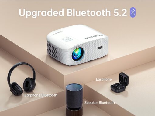 GooDee Smart 4K 1080P Projector - Video Projector with WiFi and Bluetooth, Movie Outdoor Projector for Home Theater Dolby Audio Zoom Portable Projector TV Stick, Netflix/Amazn Prime Video Certified - Image 3