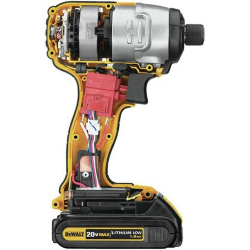 DEWALT - DEWDCF885C2 20V MAX Cordless Drill Impact Driver Kit, 1/4-Inch (DCF885C2) yellow/black - Image 7