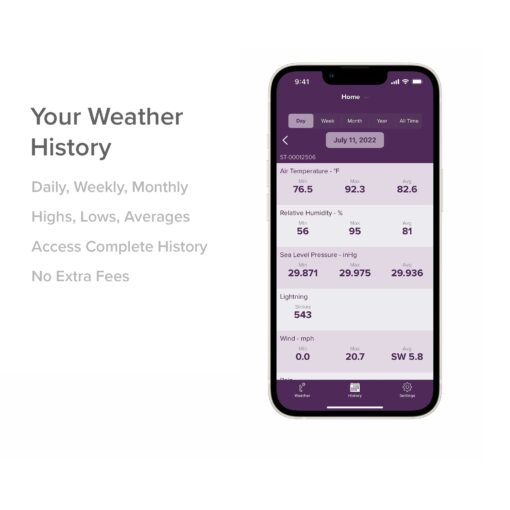 Tempest Weather System with Built-in Wind Meter, Rain Gauge, and Accurate Weather Forecasts, Wireless, App and Alexa Enabled - Image 6