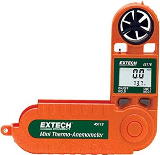 Extech 45118 Mini Waterproof Thermo Anemometer and Extech 39272 Pocket Fold up Thermometer with Adjustable Probe Bundle - Image 6