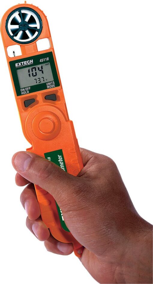 Extech 45118 Mini Waterproof Thermo Anemometer and Extech 39272 Pocket Fold up Thermometer with Adjustable Probe Bundle - Image 5