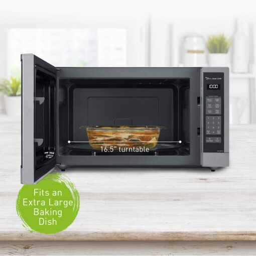 Panasonic Microwave Oven, Stainless Steel Countertop/Built-In Cyclonic Wave with Inverter Technology and Genius Sensor, 2.2 Cu. Ft, 1250W, NN-SN97JS (Silver) - Image 5