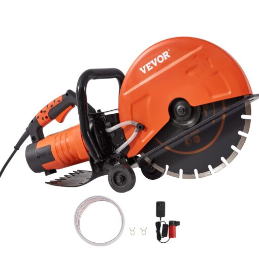 VEVOR Electric Concrete Saw, 14 in Circular Saw Cutter with 5 in Cutting Depth, Wet/Dry Disk & Demolition Jack Hammer, 2200W Electric Jackhammer Heavy Duty, 1350 BPM Concrete Breaker 4pcs - Image 7