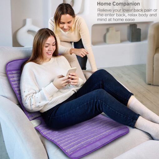 UTK Infrared Heating Pad, Amethyst Heating Pad,Heat Chair Pad, Far Infrared Heating Pad for Lower Back, Upper Back,Memory Function, Auto Turn Off, Carry Bag Included, Size 40'' x 18'' - Image 9