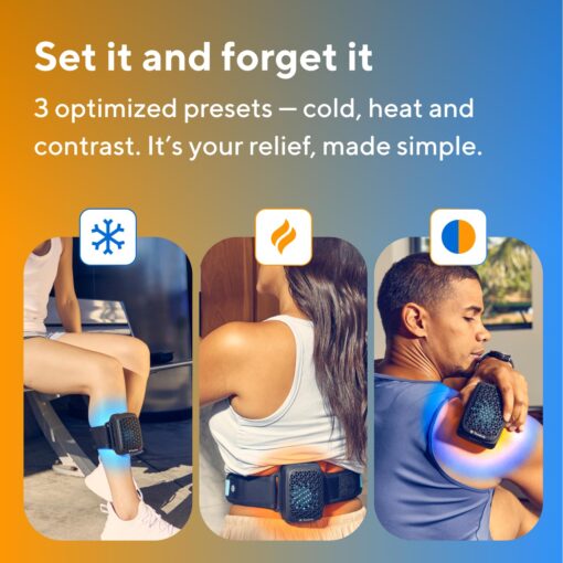 Therabody RecoveryTherm Cube Instant Heat, Cold and Contrast Therapy for Pain Relief, Aches and Pains, and Muscle Recovery - Portable Hands Free Cryotherapy Machine with Cold Compress & Heating Pad - Image 4