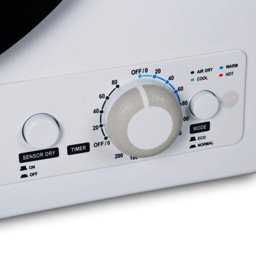 BLACK+DECKER BCED26 Compact Dryer for Standard Wall Outlet, Small, 5 Modes, Load Volume 8.8 lbs., White - Image 8