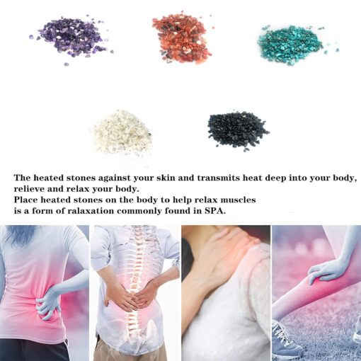 PHYMAT Far Infrared Heating Pad for Back - Infrared Mat Full Body - Amethyst Mat - Bio Crystal Mat - 5 Color Natural Gemstones Heating Pad with Overheat Protection and Auto Off Function(67"x27") - Image 7