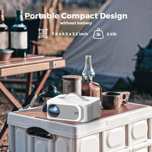 [AI Movin System & 1200 ANSI] Projector-4K with WiFi 6 and Bluetooth, 30W DoIby Audio Netflix-Licensed Projector, One-touch Focus Portable 1080P Outdoor-Projector, Lisowod Smart Proyector with HDR10+ - Image 3