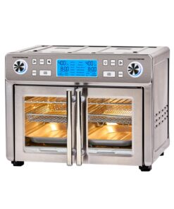 Emeril Lagasse Dual Zone 360 Air Fryer Oven Combo with French Door, 25 QT Extra Large, Cook Two Foods in Different Ways, Up to 60% Faster from Frozen to Finish