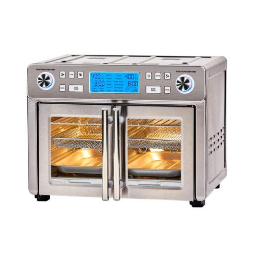 Emeril Lagasse Dual Zone 360 Air Fryer Oven Combo with French Door, 25 QT Extra Large, Cook Two Foods in Different Ways, Up to 60% Faster from Frozen to Finish
