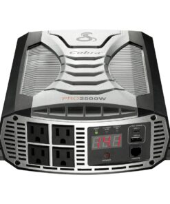 Cobra PRO 2500W Professional Grade Power Inverter, Portable – 2500-Watt Car Charger, 4 Grounded AC Outlets, 2 Fast Charge USB Ports and Remote Controller (CPIALCDG1) Compatible