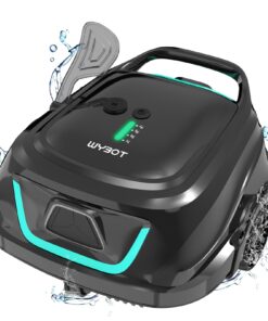 (2024 New) WYBOT A1 Cordless Pool Vacuum with Double Filters, Robotic Pool Cleaner Last 120 Mins, 2.5H Fast Charging, LED Indicators, Ideal for Above Ground Flat-Bottom Pools - Black Green