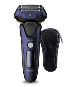 Panasonic ARC5 Electric Razor for Men with Pop-up Trimmer, Wet Dry 5-Blade Electric Shaver with Intelligent Shave Sensor and 16D Flexible Pivoting Head - ES-ALV6HA (Navy)