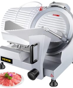 VEVOR Commercial Meat Slicer, 12 inch Electric Food Slicer, Semi-Auto 320W Stainless Steel Deli Meat Slicer, Adjustable Thickness for Meat,Cheese,Veggies Ham Fruit (12IN-320W)