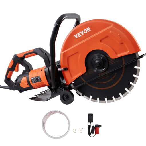 VEVOR Electric Concrete Saw, 16 in, 3200 W 15 A Motor Circular Saw Cutter with Max. & Demolition Jack Hammer, MAX 2200W Electric Jackhammer Heavy Duty, 1350 BPM Concrete Breaker - Image 7