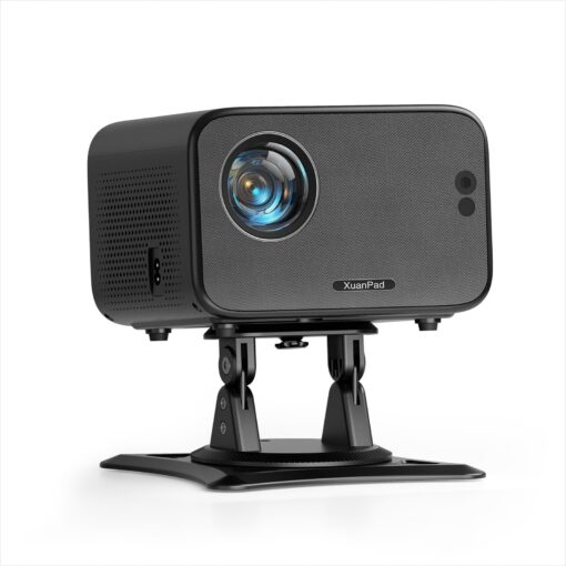 [Netflix Officially & Auto Focus] Mini Projector with WiFi and Bluetooth, XuanPad 4K 1080P Support Portable Projector, 210° Rotatable Stand, Auto Keystone, Dust Removal and Heat Dissipation Design
