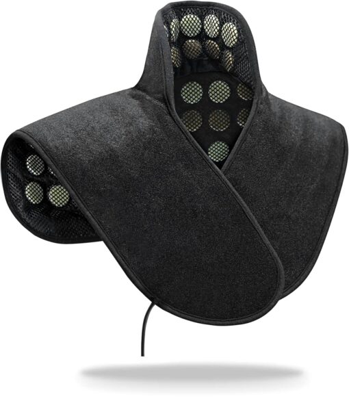 UTK Heating Pad for Neck and Shoulder, Natural Jade and Tourmaline Stones, Auto Shut Off, Memory Function,Temperature Adjustable (Size 23.2" X17.7'') - Image 2