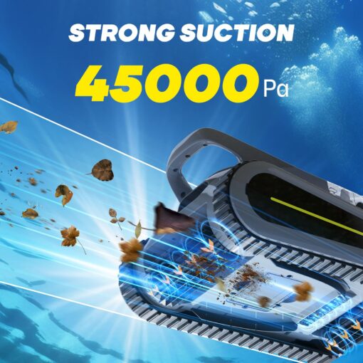 (2024 New) Seauto Crab Cordless Robotic Pool Vacuum, Wall-Climbing, Automatic Pool Cleaner, Suitable for Walls and Floors of 1614 Square Feet Pool - Image 5